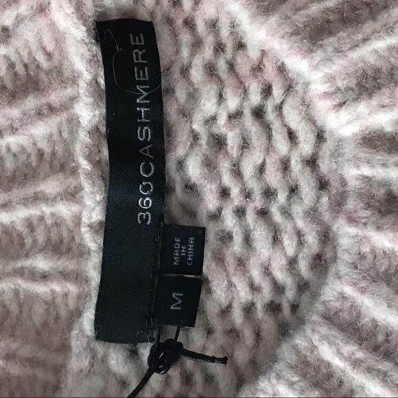 𝅺360 Cashmere Abbot sweater loose knit soft rose size M Barbie core gorp… - Picture 9 of 11